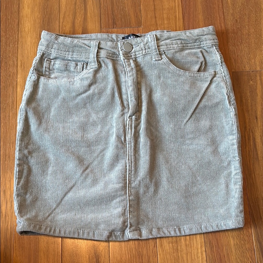 BLACK LABEL C’EST TOI Olive Sage Green Corduroy Mini Skirt from VICI Size M